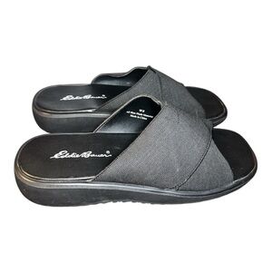 Eddie Bauer women's black Break Point Slide platform Sandals Size 8M